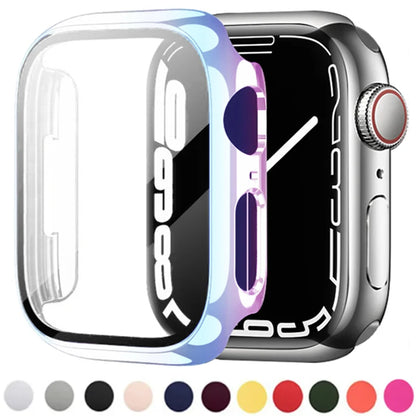 Stylowa obudowa ochronna Glass+Cover z hartowanym szkłem dla Apple Watch