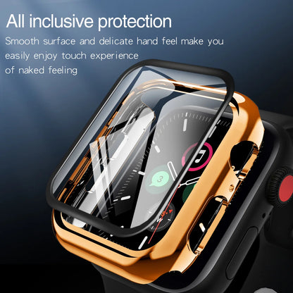 Stylowa obudowa ochronna Glass+Cover z hartowanym szkłem dla Apple Watch